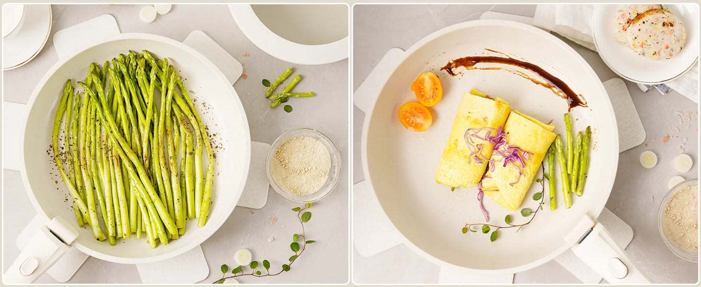 Astercook 21 Piece Nonstick Ceramic Cookware Set Handles