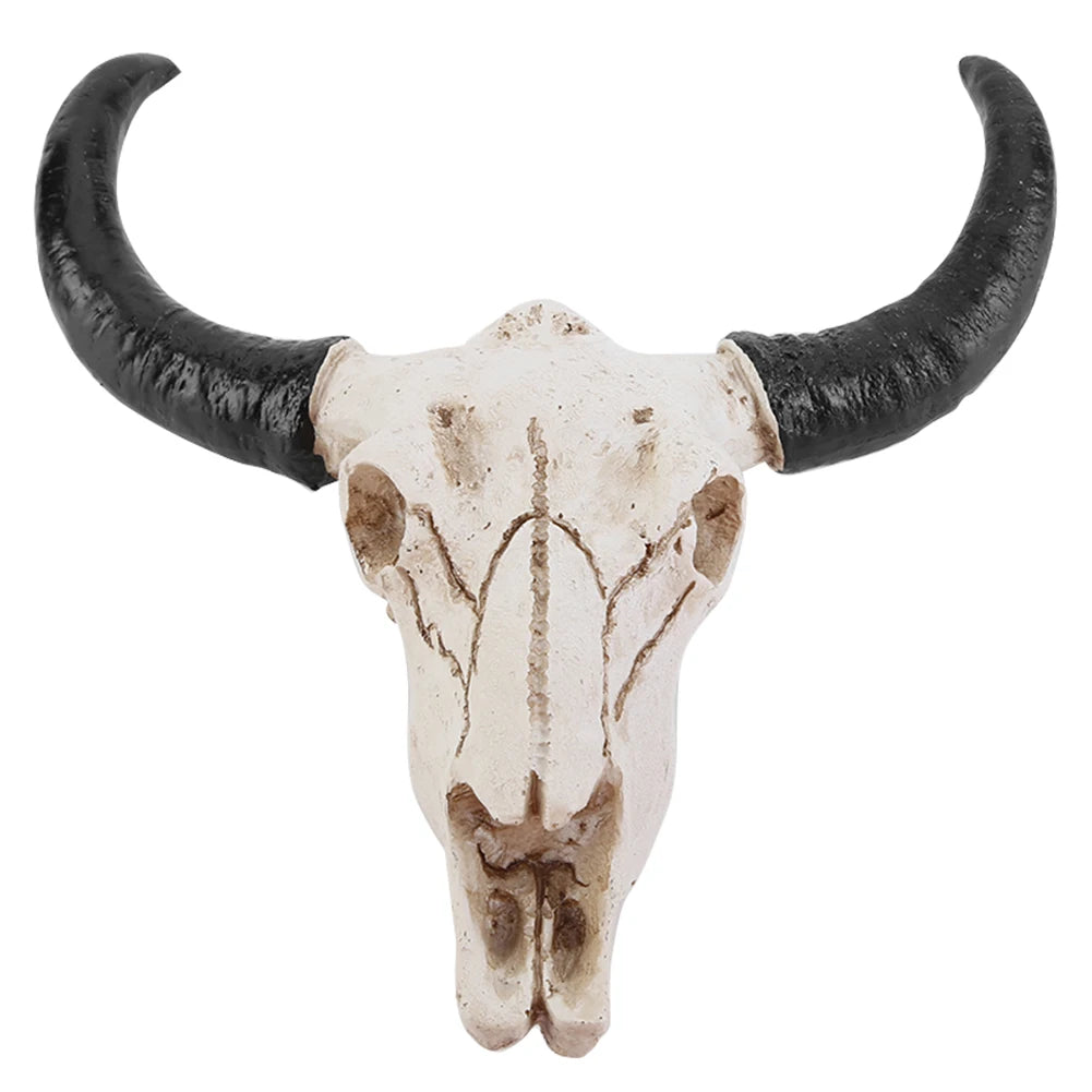 EZHomeEssentials Cow Skull Wall Decor Rustic Sculpture