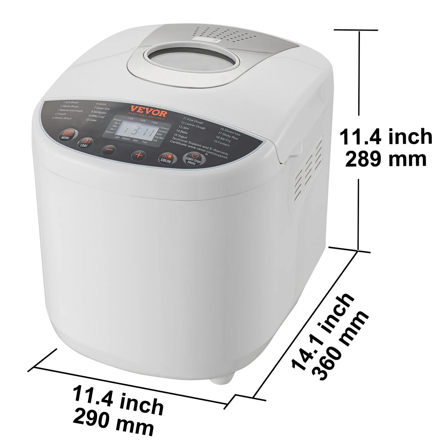 SucceBuy 15 In 1 Bread Maker With Gluten Free Setting
