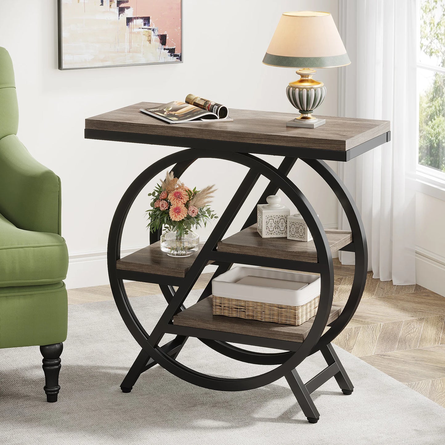 Tribesigns End Table Living Room 3 Tier Narrow Side Table