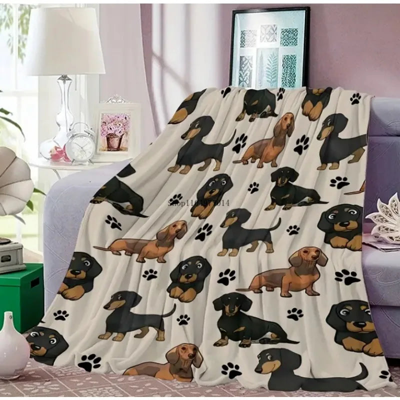 Craft of Weaving Dachshund Blanket Cozy Pet Lover Gift