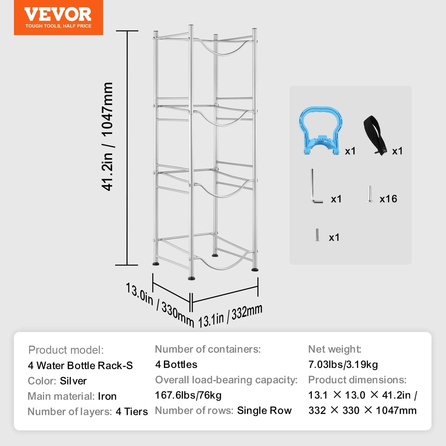 EZHomeEssentials SucceBuy Water Jug Holder Five Tier Rack