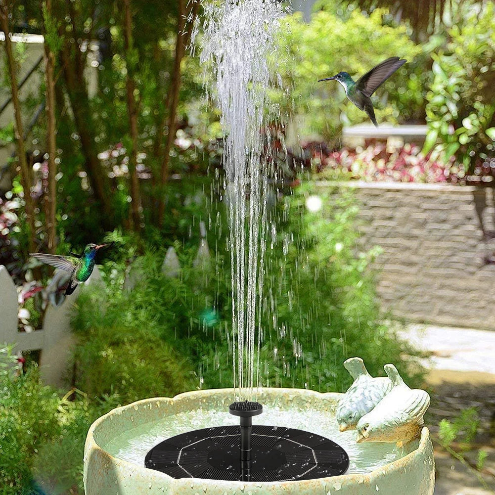 EZHomeEssentials Solar Fountain With 8 Nozzles Outdoor Pond