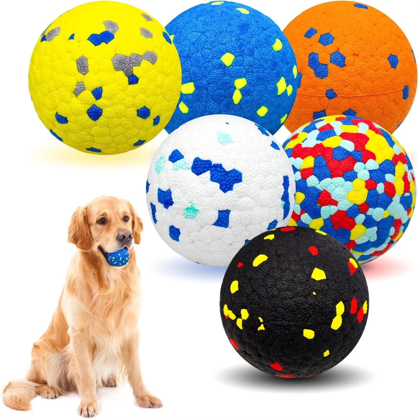 EZHomeEssentials Indestructible Dog Tennis Balls For Chewers