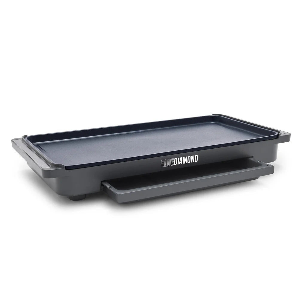 XMSJ Ceramic Nonstick Griddle With Warming Tray 1500W
