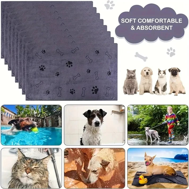 EZHomeEssentials Microfiber Dog Towels Quick Dry Absorbent