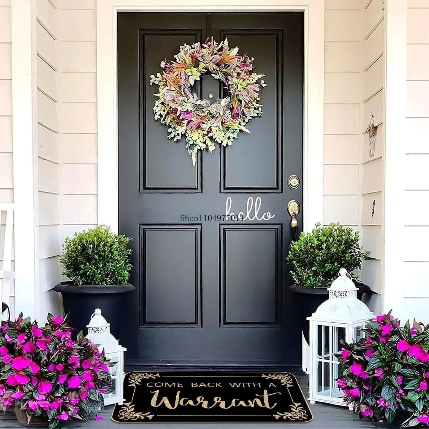 EZHomeEssentials Funny Welcome Mat Non Slip Rubber Entry