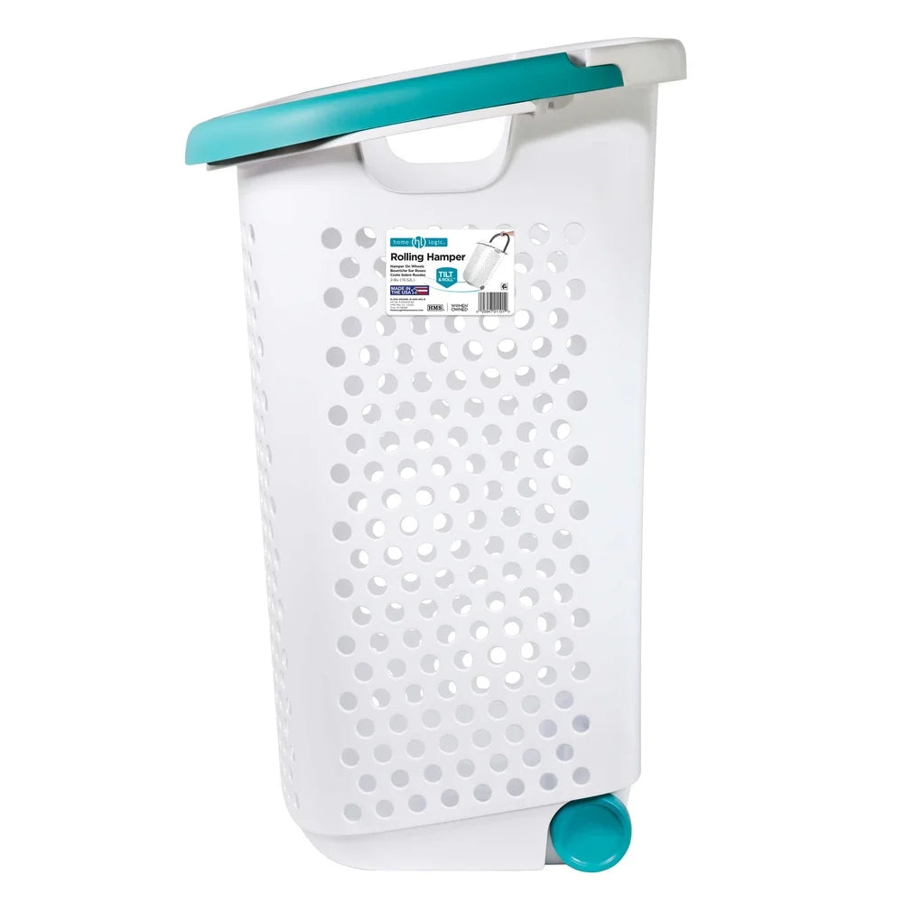 EZHomeEssentials Rolling Laundry Hamper With Pop Up Handle