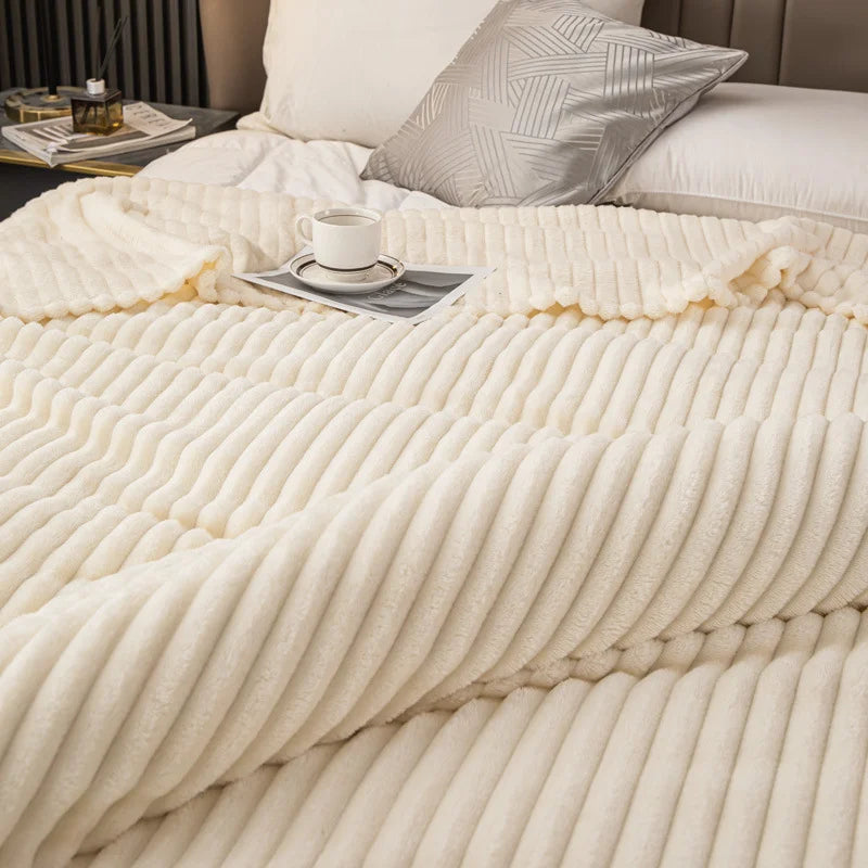 Zhejiang Craft Of Weaving Cashmere Wool Plush Blanket