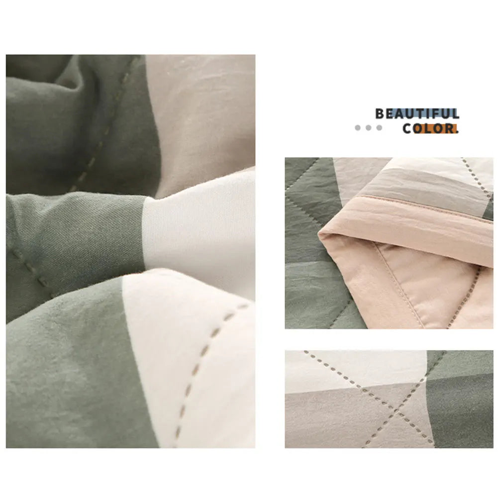 EZHomeEssentials Washed Cotton Comforter Quilt Bedspread