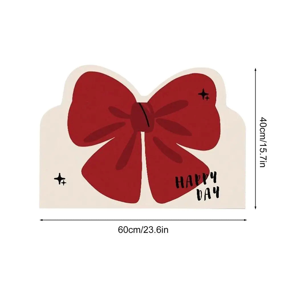 EZHomeEssentials Cute Bow Carpet Non Slip Kids Room Rug