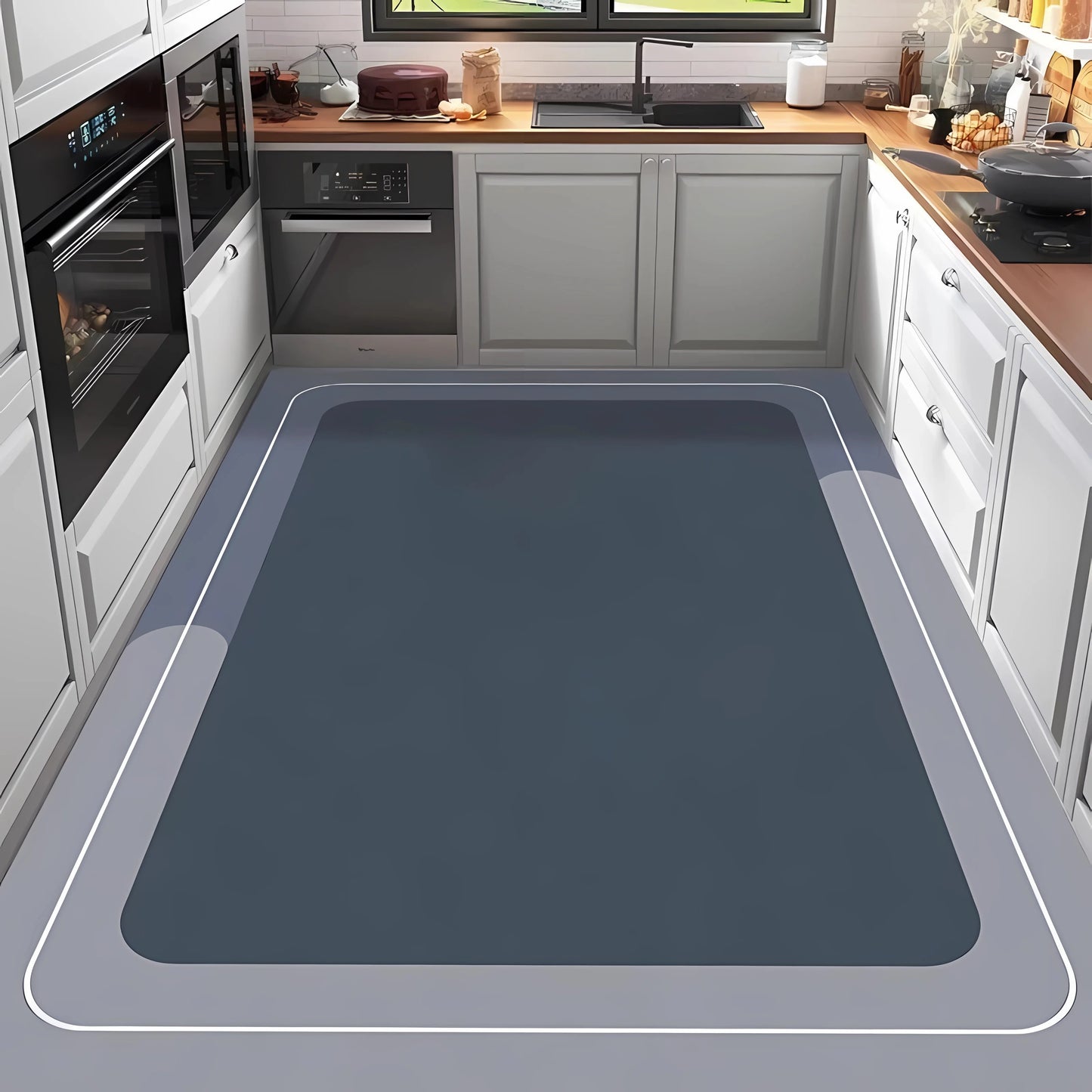EZHomeEssentials Dirt Resistant Kitchen Floor Mat Non Slip