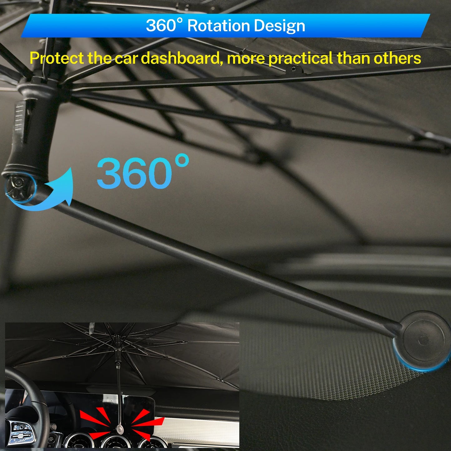 Foldable Car Umbrella Windshield Sun Shade Cover Iridescent UV Block Front Window Sunshade Heat Protection Universal Accessories