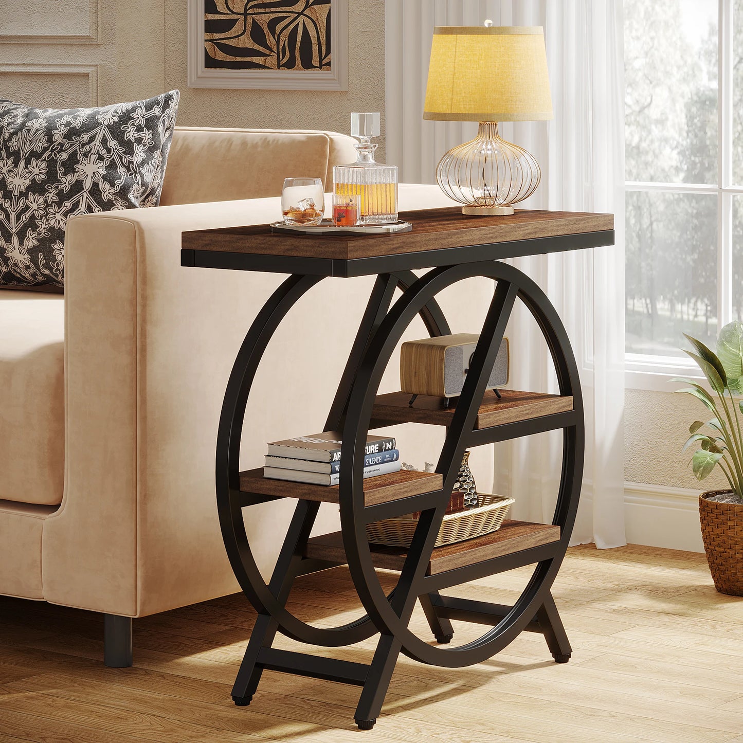 Tribesigns End Table Living Room 3 Tier Narrow Side Table