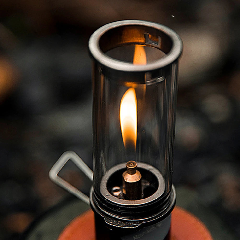 Portable Camping Gas Lantern Tent Night Light Windproof Outdoor Butane Gas Candle Light for Emergency Fishing Picnic Gas Lamp