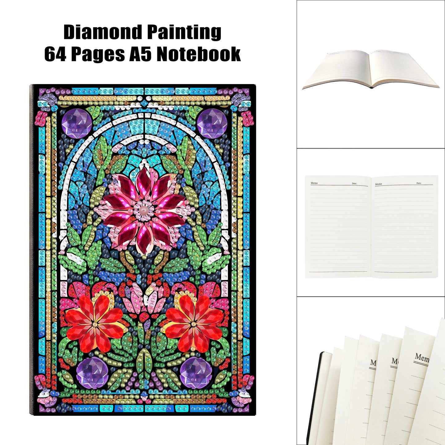 Form Diamond Art Kit Set 4 Pcs Journals and Bookmarks