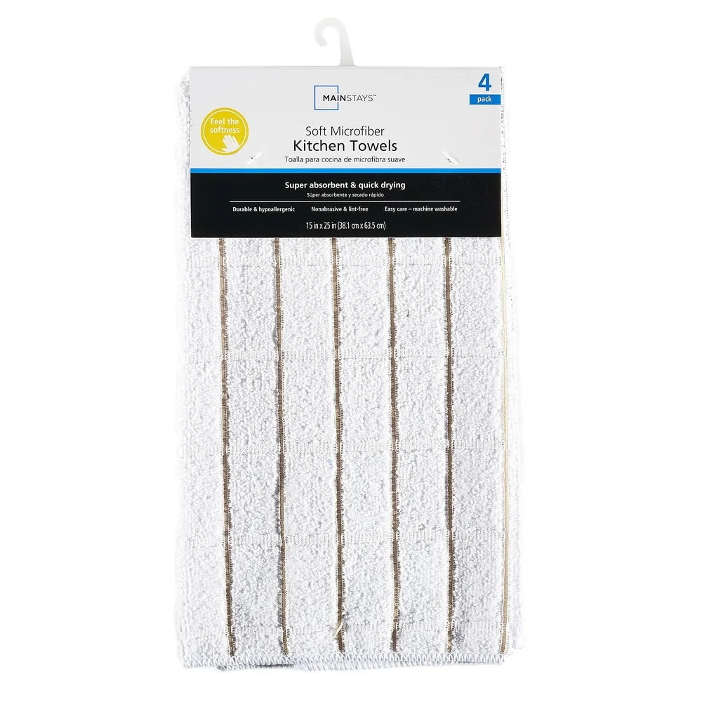 Dutrieuxh Ultra Absorbent Microfiber Kitchen Towels 4 Pack