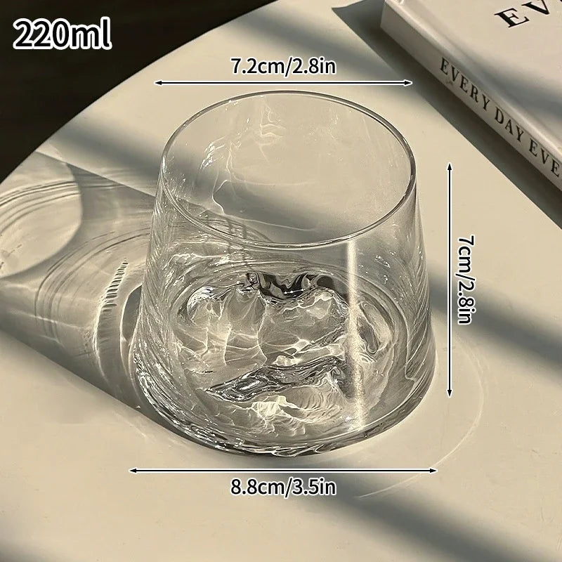 EZHomeEssentials Crystal Glass Aesthetic Cold Coffee Cups