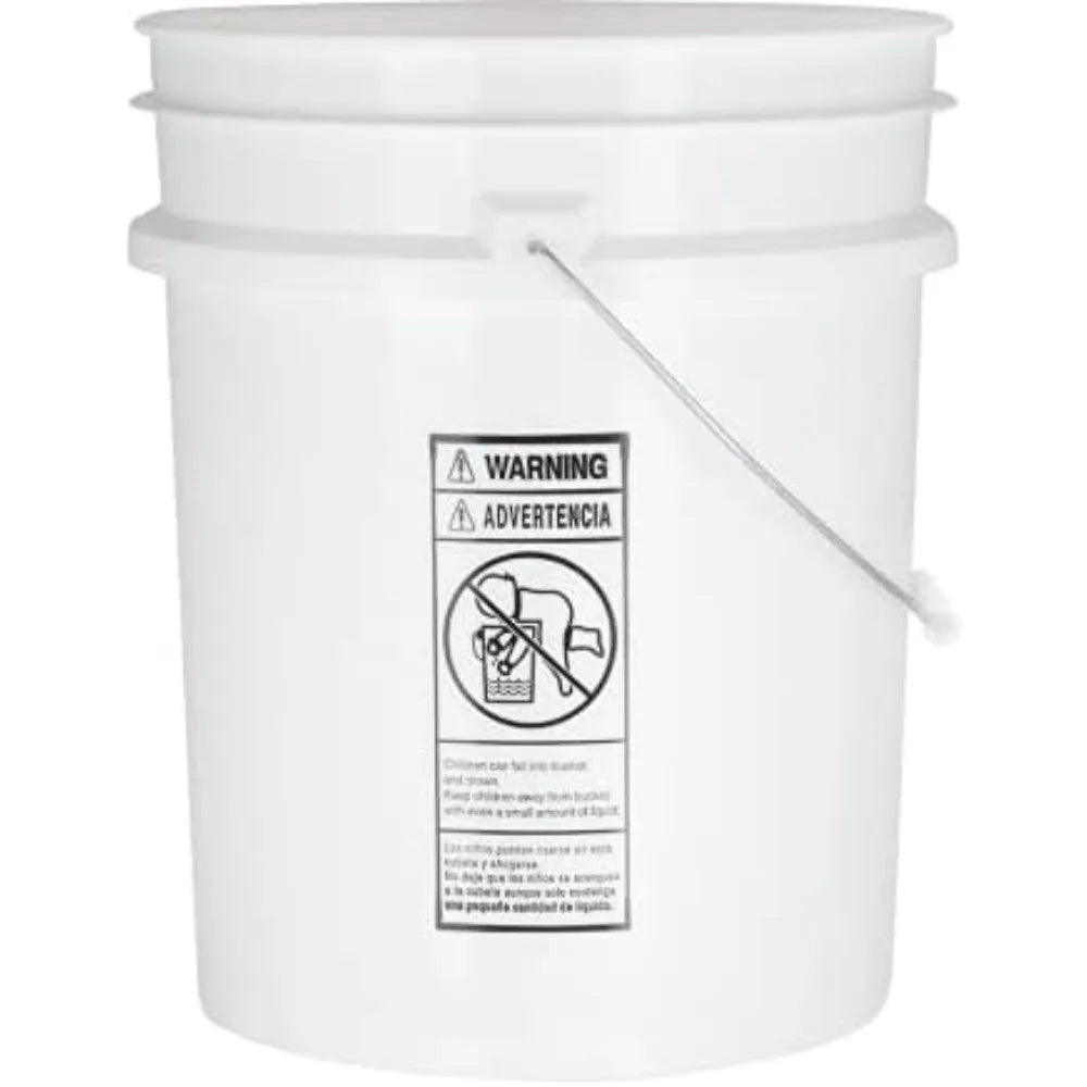EZHomeEssentials Food Grade Plastic Buckets With Blue Lids