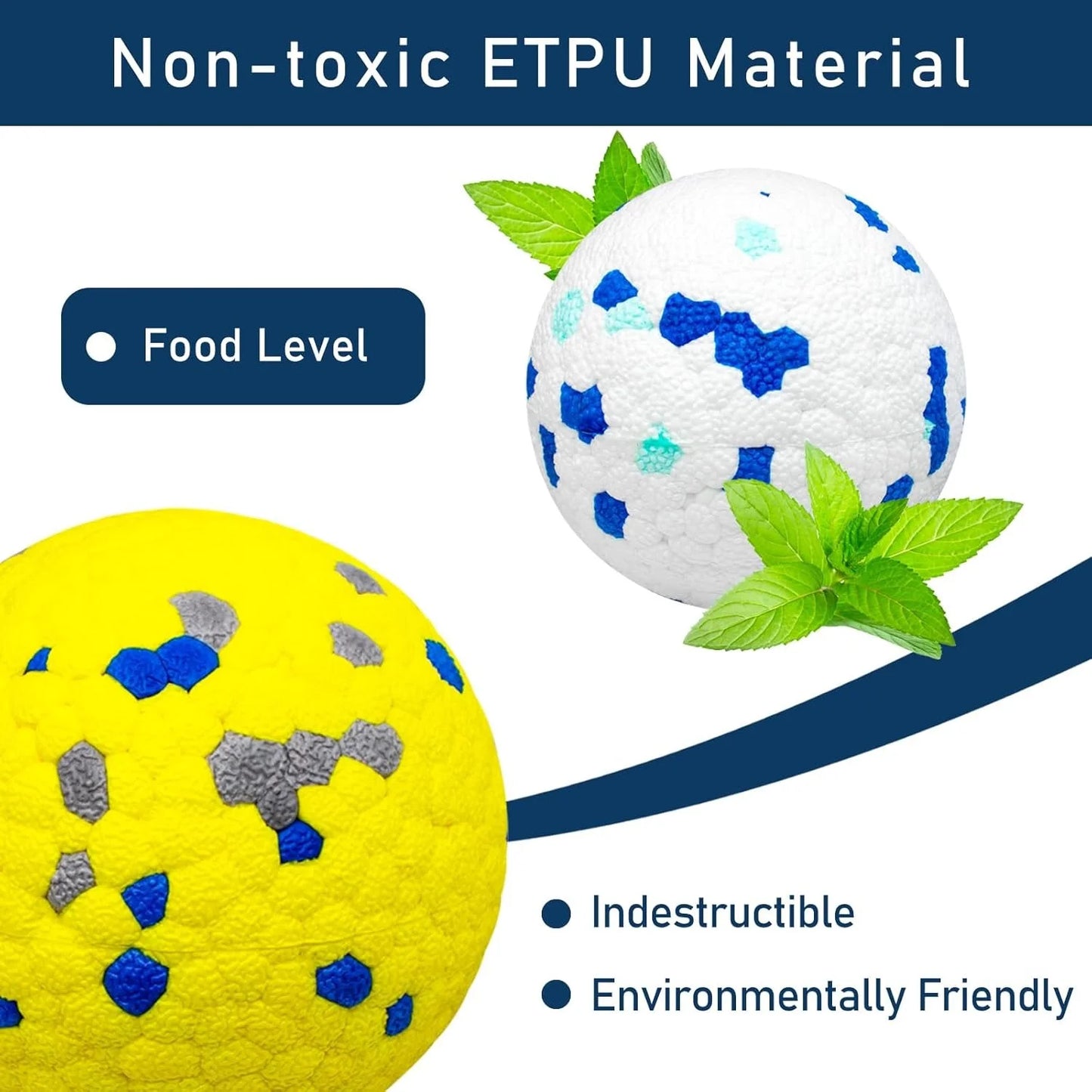 EZHomeEssentials Indestructible Dog Tennis Balls For Chewers