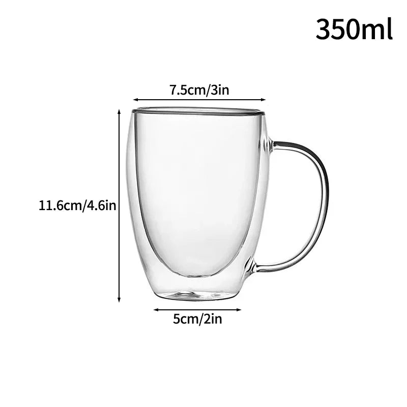 EZHomeEssentials Crystal Glass Aesthetic Cold Coffee Cups