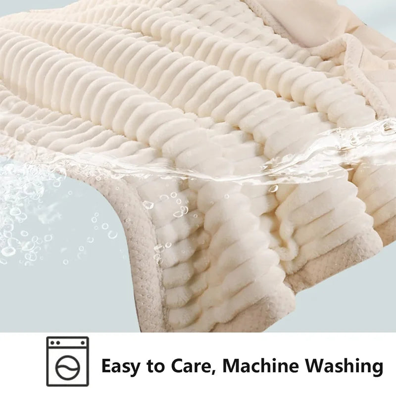 Zhejiang Craft Of Weaving Cashmere Wool Plush Blanket