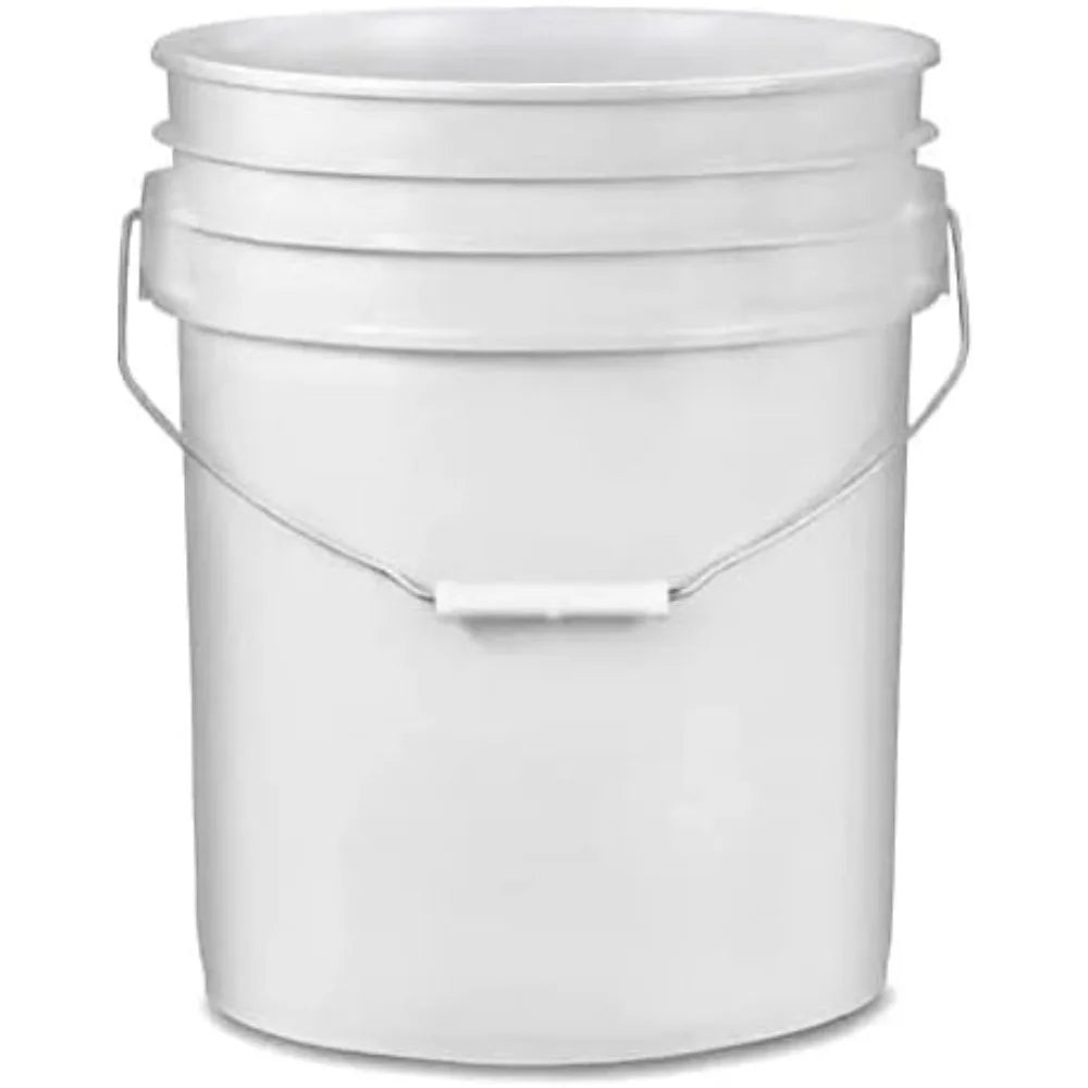 EZHomeEssentials Food Grade Plastic Buckets With Blue Lids
