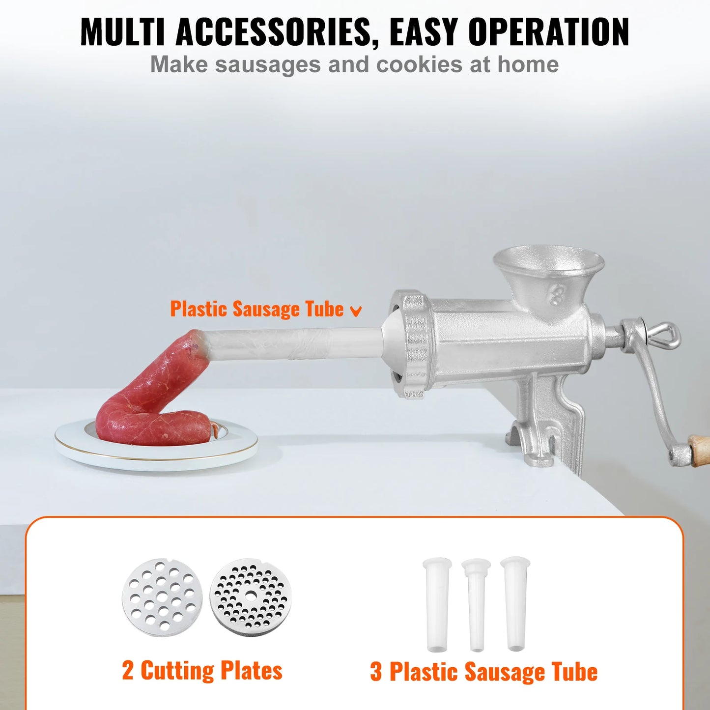 SucceBuy Manual Meat Grinder Heavy Duty Cast Iron Clamp