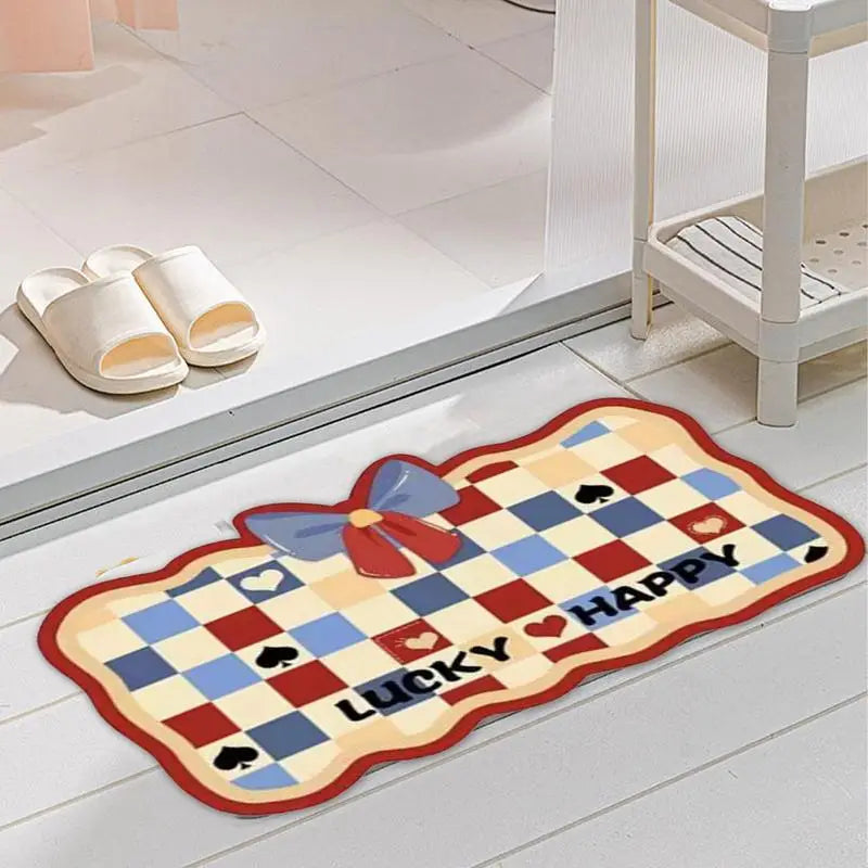 EZHomeEssentials Cute Bow Carpet Non Slip Kids Room Rug