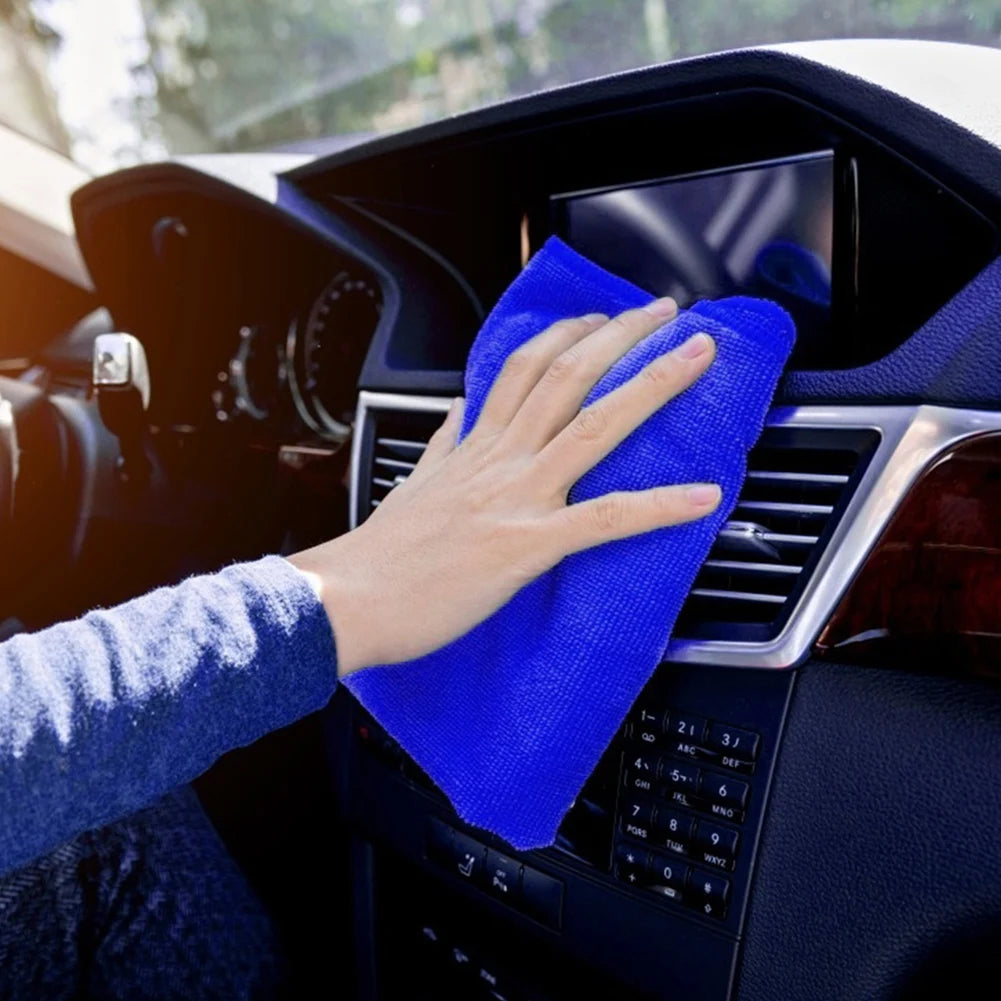 25-100PCS Microfibre Cleaning Auto Soft Cloth Quick Dry Large Soft 25 x 25cm Car Wash Cloths Home Cleaning Micro Fiber Towels
