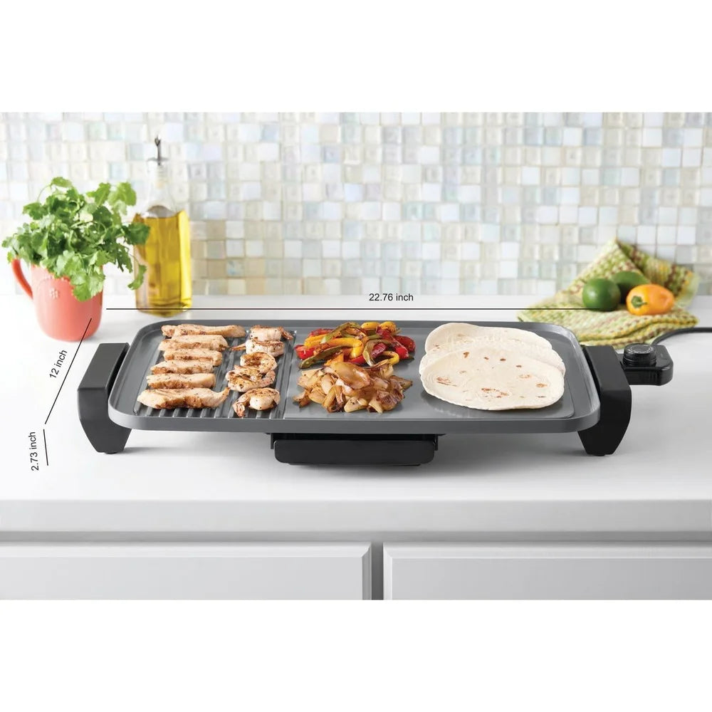 XMSJ Electric Ceramic Griddle Nonstick 1500W Temp Control