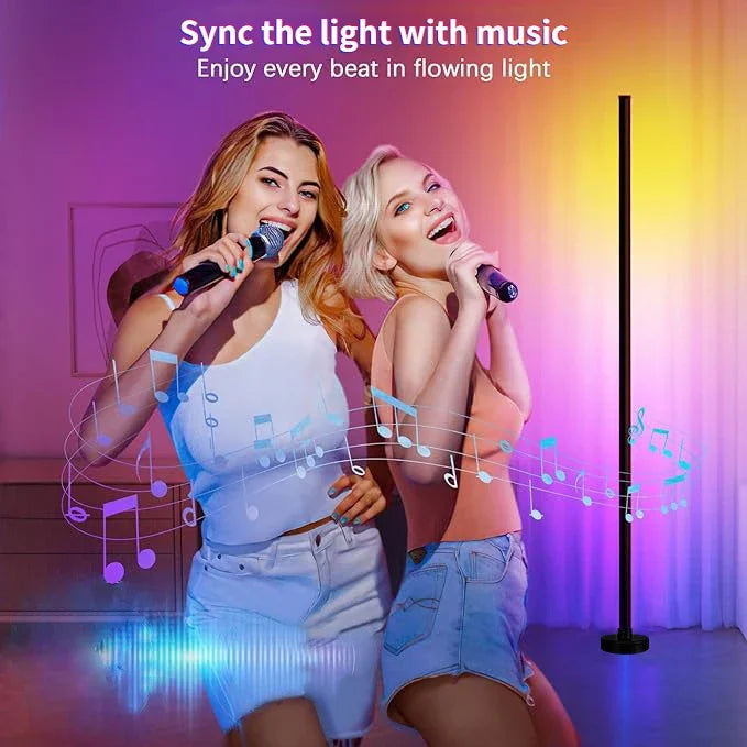 EZHomeEssentials Smart RGB Floor Lamp With Music Sync