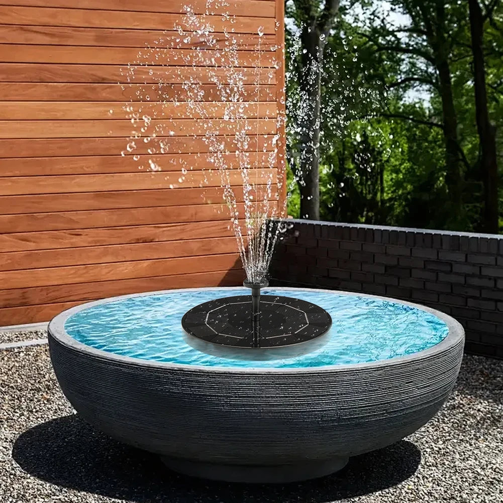 EZHomeEssentials Solar Fountain With 8 Nozzles Outdoor Pond