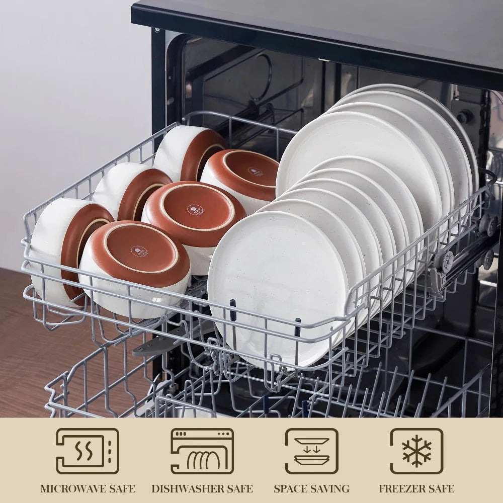 EZHomeEssentials Malacasa Tara Stoneware Dinner Set