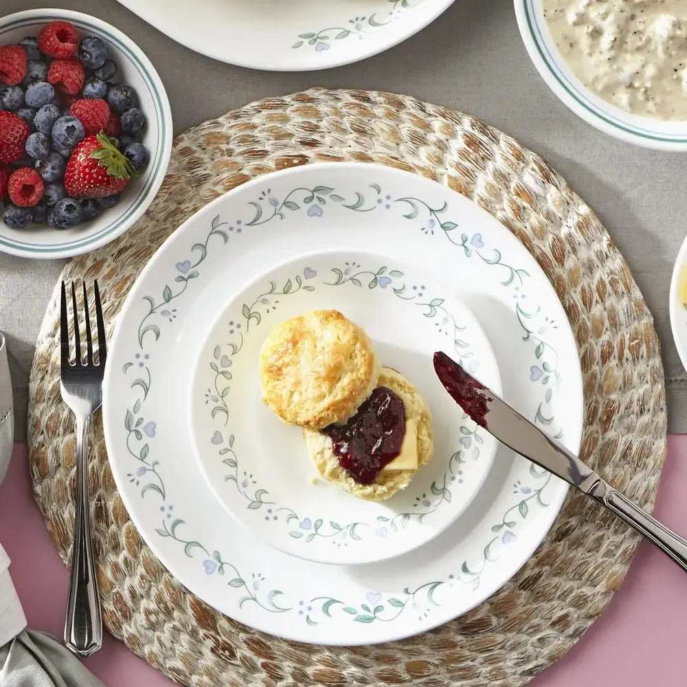 EZHomeEssentials Corelle Dinnerware Set Hearts Pattern
