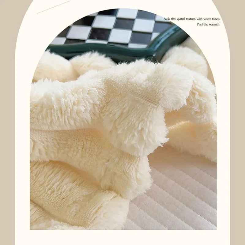 Zhejiang Craft Of Weaving Cashmere Wool Plush Blanket