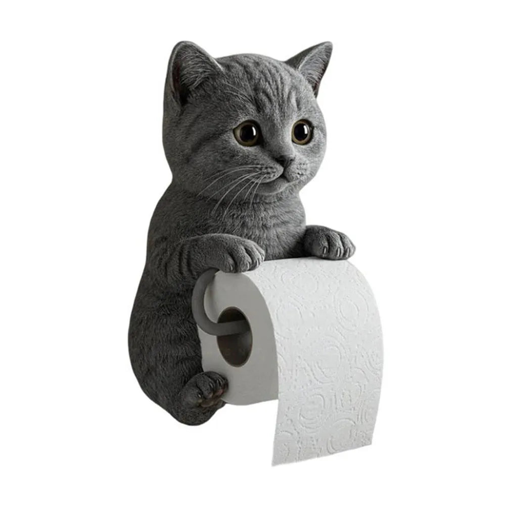 Cat Paper Holder Wall Mount Toilet Paper Holder Bathroom