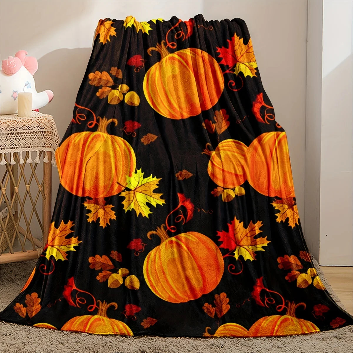 Craft of Weaving Cozy Halloween Flannel Throw Blanket