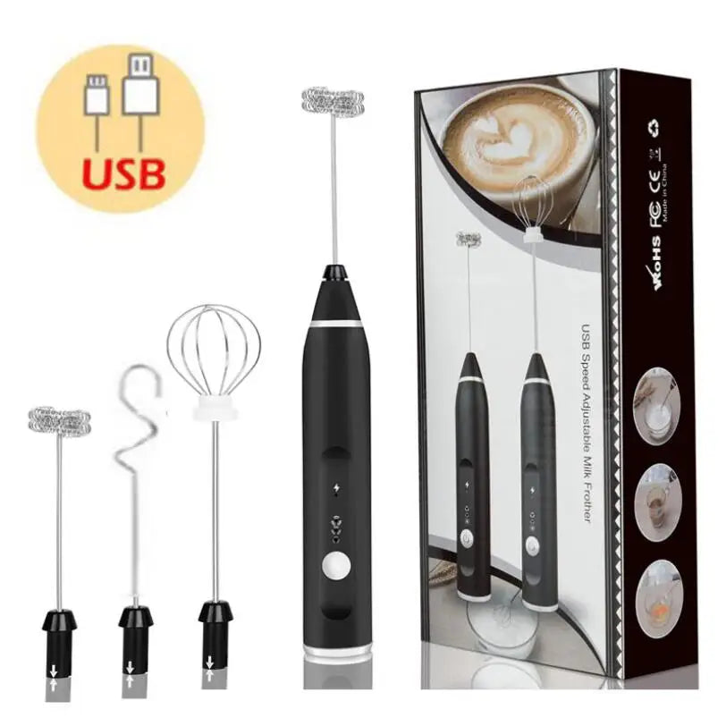 BALASHOV Portable USB Rechargeable Milk Frother Handheld Mixer For Cappuccino