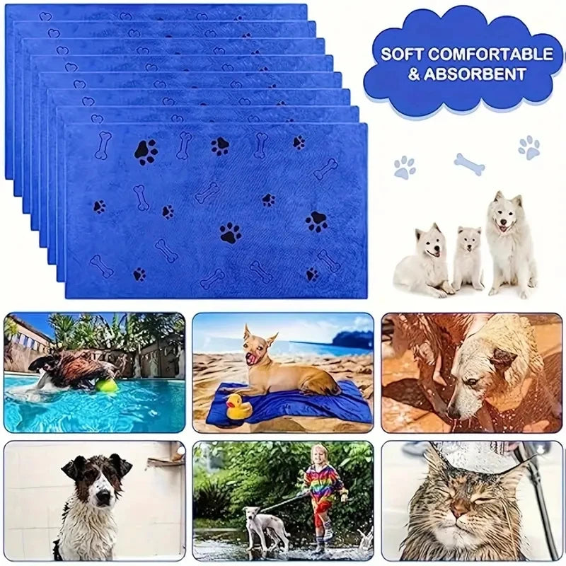 EZHomeEssentials Microfiber Dog Towels Quick Dry Absorbent