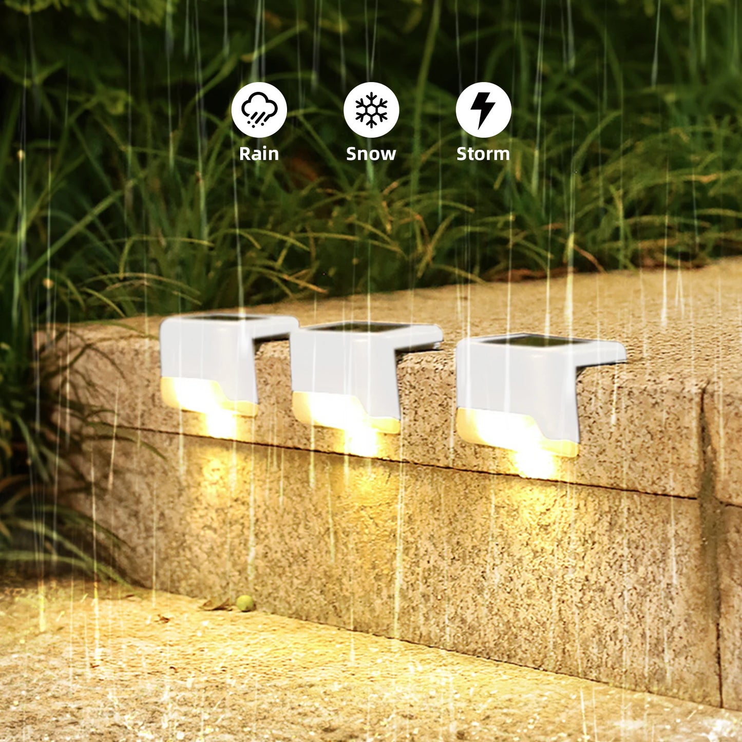 Hign-concerned Solar Deck Lights 16 Pack Outdoor Pathway