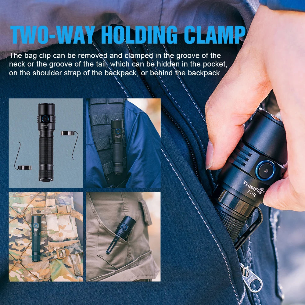 EZHomeEssentials Trustfire T11R Flashlight 1800 Lumen