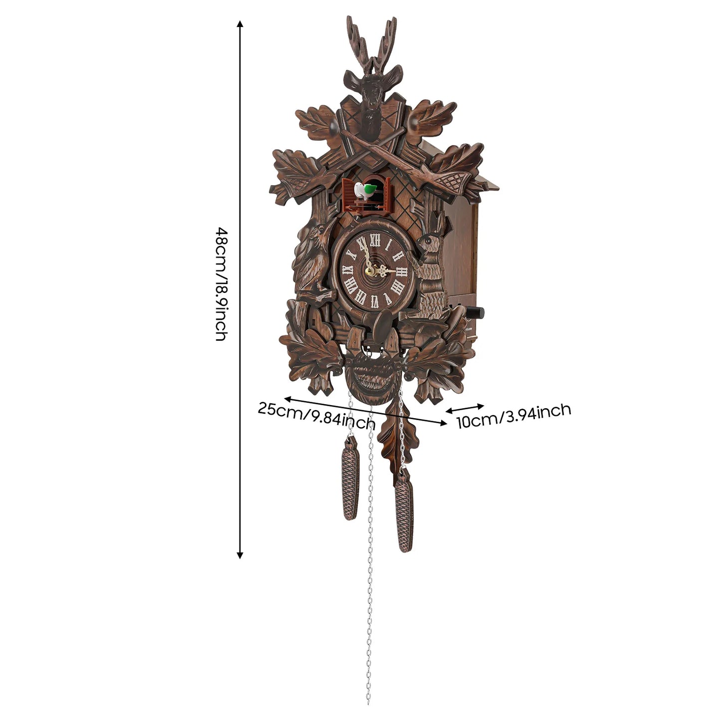 Hign Concerned Cuckoo Clock Black Forest Handcrafted
