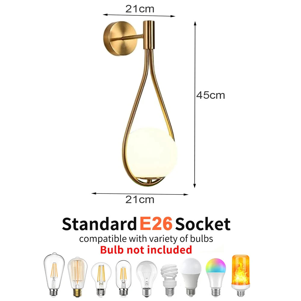 Riserva LED Indoor Wall Light Metal Wall Sconce Living Room