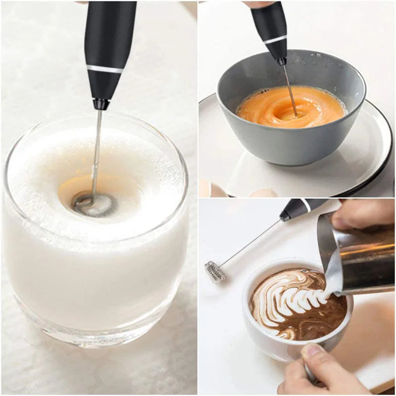 BALASHOV Portable USB Rechargeable Milk Frother Handheld Mixer For Cappuccino