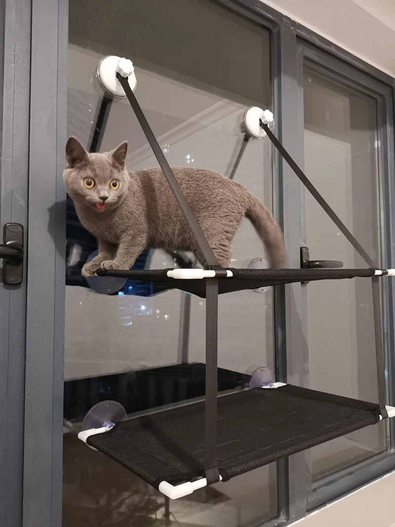 Cat Window Hanging Bed Double Layer Hammock