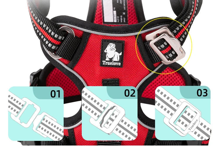 Reflective No Pull Dog Harness Adjustable Vest