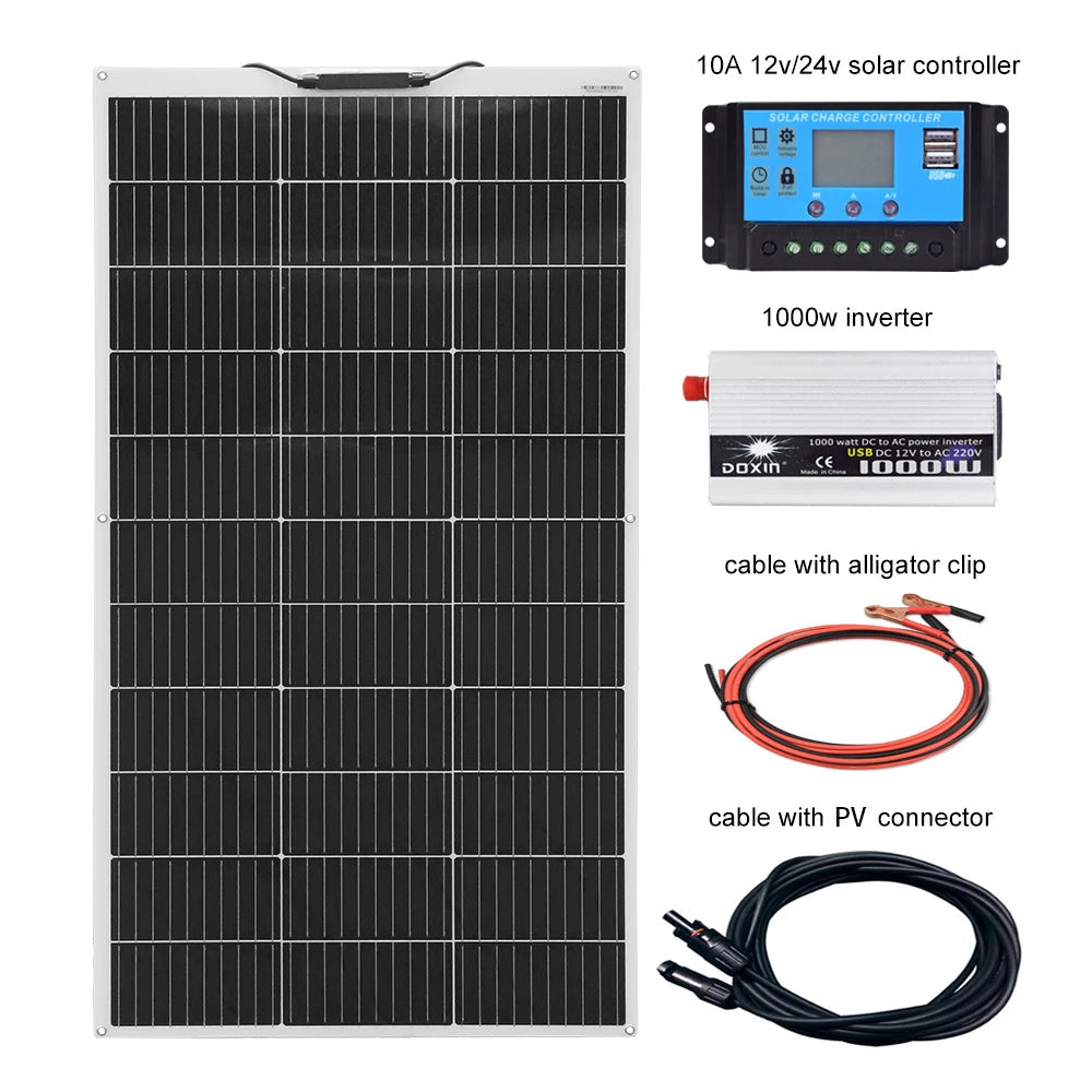 Xinpuguang 12V Solar Panel Off Grid Inverter Kit 120W