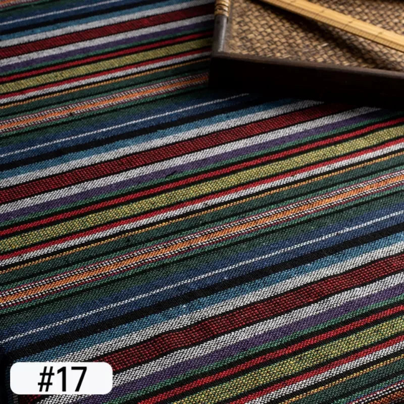 EZHomeEssentials Ethnic Style Cotton Linen Patchwork Fabric