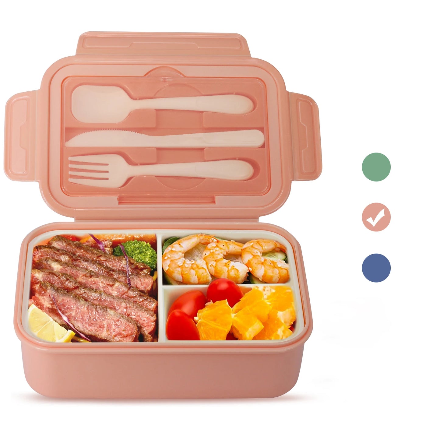 Leak-Proof Portable Bento Lunch Box With Fork And Spoon